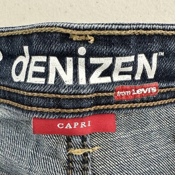 Denizen Levis Blue Jeans Capri Pant Size 12 Cotton Blend Stretch Mid Rise - Picture 3 of 10